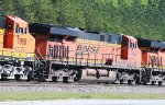 BNSF 7484 runs third in a quartet of units